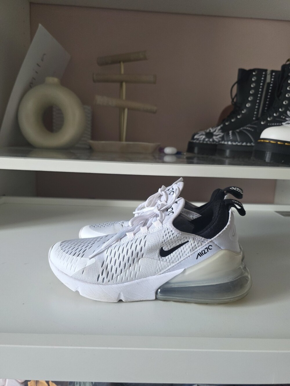 Nike Air Max 270 React White Black Sneakers